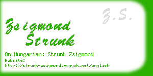 zsigmond strunk business card
